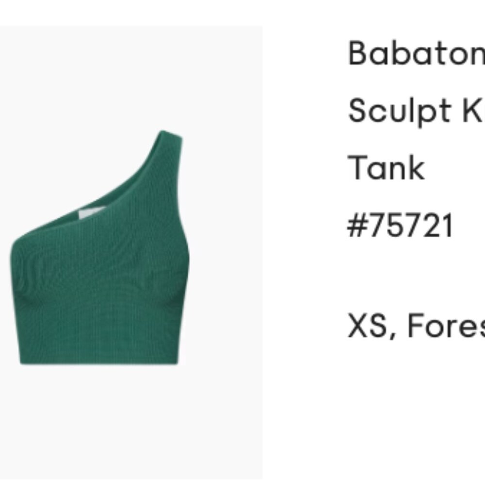 Babaton One Shoulder top - forest green